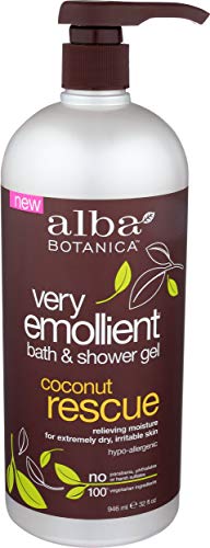 Alba Botanica Body Wash - Quick Relief for Dry Skin & Eczema, Natural Coconut Oil - 32oz