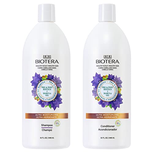 BIOTERA Shampoo & Conditioner Set - Hydrates Dry Hair, Microbiome Friendly, 32 Fl Oz