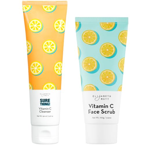 Elizabeth Mott Vitamin C Face Scrub - Brightening Exfoliant, Vegan, Cruelty-Free - 6oz