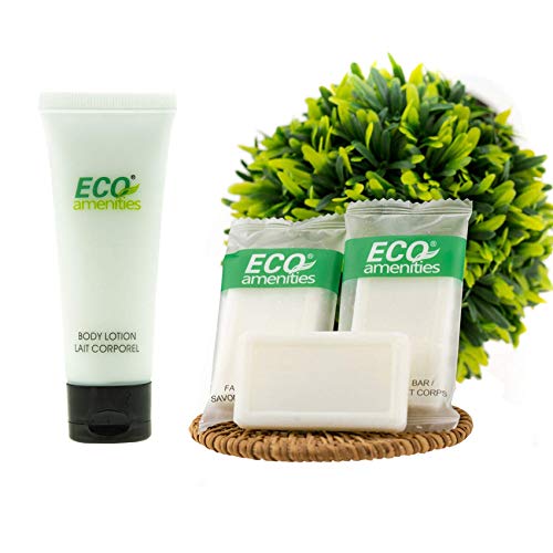 ECO Amenities Hotel Toiletries Bundle - Mild Scent, Body Lotion & Soap Bars, 72ct + 200ct