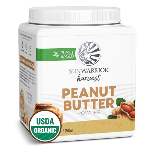 Sunwarrior Peanut Butter Powder - Rich in Plant Protein, Promotes Gut Health - 600g Tub