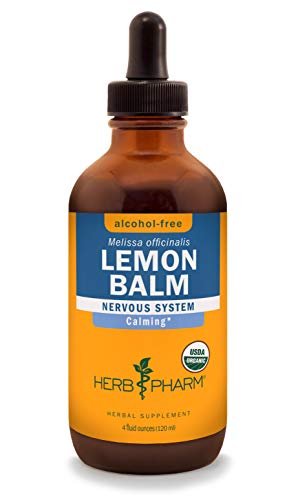 Herb Pharm Lemon Balm Herbal Supplement - Calming Nervous System Support, Alcohol-Free - 4oz