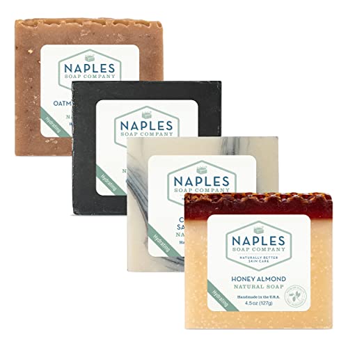 Naples Soap Company Natural Soap Set - Antioxidant-Rich Moisturizing Bars, 4-Pack - 4.5oz
