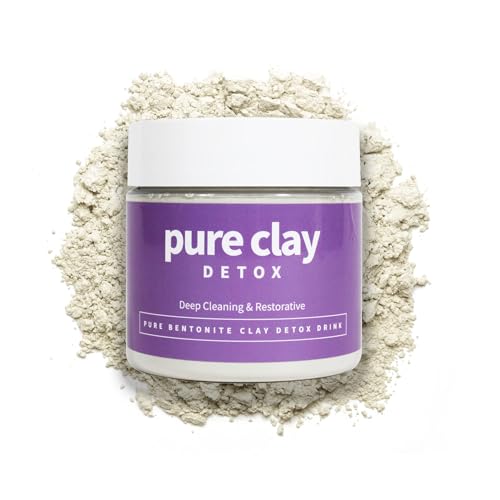 PURE CLAY Organic Calcium Bentonite Clay Powder - Deep Cleansing, Detox & Revitalizing - 16oz