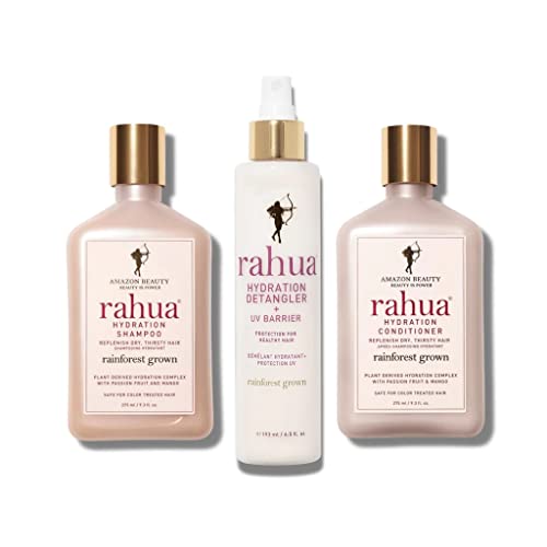 Rahua Hair Care Set - Hydrating Detangler & Nourishing Shampoo/Conditioner, 6.5oz & 9.3oz