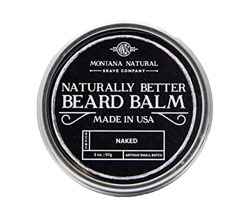 MNSC Small Batch Unscented Beard Balm - Tames Hair, Hypoallergenic, All-Natural Ingredients - 2oz