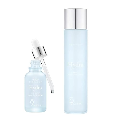 9 Wishes Hydra Ampoule Serum II - 72-Hour Hydration, Probiotics & Plant-Based Ingredients - 30ml