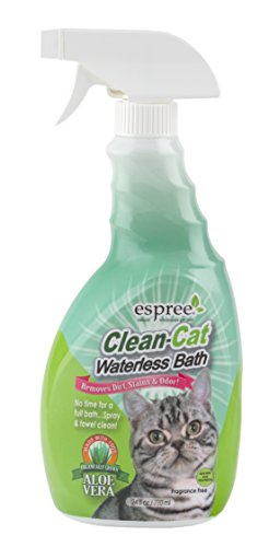 Espree Clean Cat Waterless Bath - Quick Cleanup, Aloe Vera Conditioning - 24oz