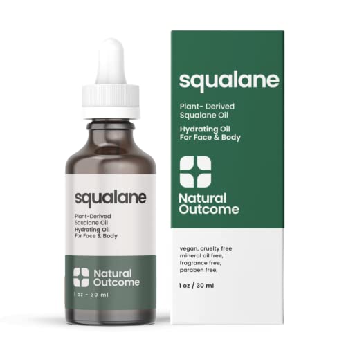 Natural Outcome Pure Squalane Oil - Boosts Hydration, Firms Skin, 100% Plant-Derived - 1 oz