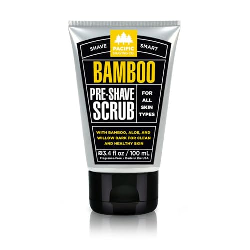 Pacific Shaving Company Bamboo Pre-Shave Scrub - Exfoliates, Soothes & Moisturizes - 3oz