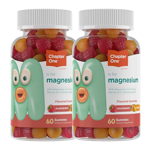 Zahler Chapter One Magnesium Gummies - Supports Calm & Muscle Health, Raspberry Mango - 118 Count