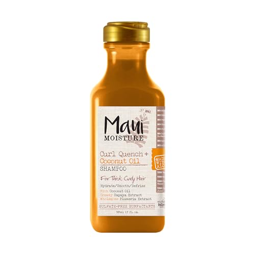 Maui Moisture Curl Quench Shampoo - Hydrates & Defines Tight Curls, Vegan, 13 fl oz