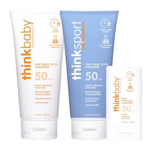 Thinkbaby & Thinksport Sunscreen Duo - Broad Spectrum SPF 50+ Protection, Water-Resistant - 12.64oz