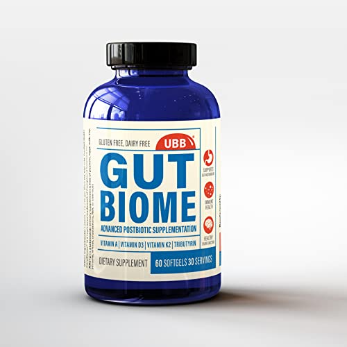 UBB Vitamins Gut Biome Multivitamin - Supports Gut & Brain Health, Gluten & Dairy Free - 60 Softgels