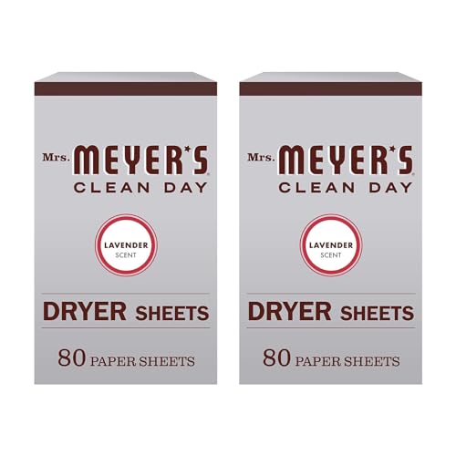 Mrs. Meyer's Dryer Sheets - Reduce Static, Softens Fabrics, Compostable, Lavender Scent - 160 Count