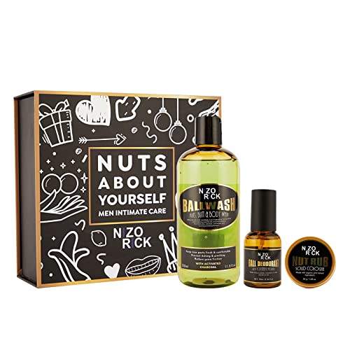 Men's Grooming Set - Natural Hydration & Freshness, Includes Wash, Deodorant & Balm - 3 Piece