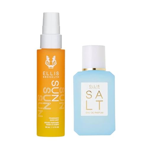 Ellis Brooklyn SALT Eau De Parfum & SUN Body Mist - Vegan, Cruelty-Free Fragrance Bundle - 3.4oz