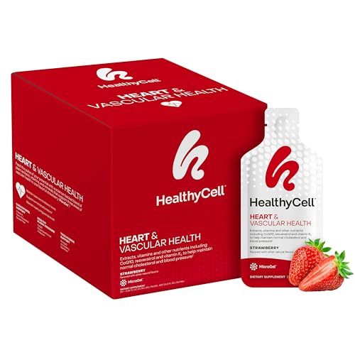 Healthycell Heart & Vascular Supplement - Supports Blood Pressure & Cholesterol - 30 Gel Packs