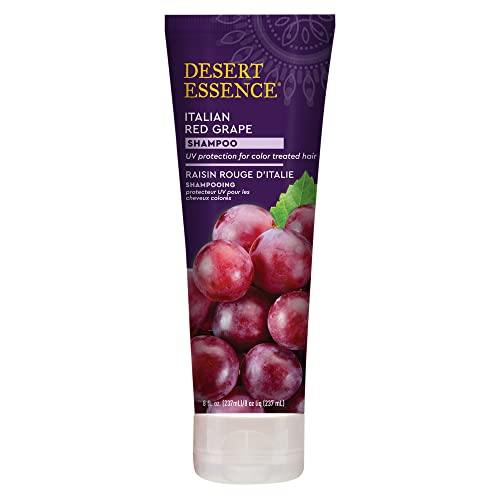 Desert Essence Italian Red Grape Shampoo - Repairs Damage, Strengthens Hair - 8 Fl Oz