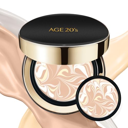 AGE 20's SPF 50+ Foundation - Natural Dewy Finish, 71% Essence, 2 Refills Included - 13 Ivory