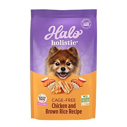 Halo Holistic Dog Food - Complete Digestive Health, Cage-Free Chicken, Non-GMO - 3.5lb Small Breed