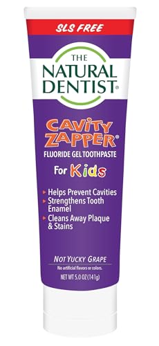 Natural Dentist Kids Toothpaste - Cavity Protection, Grape Flavor, 5 oz Tube - 2 Pack