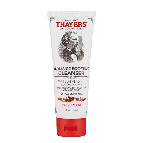 THAYERS Rose Petal Cleanser - Hydrating with Vitamin C & E, Vegan & Alcohol-Free - 4oz