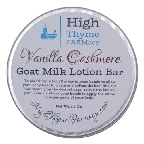 High Thyme FARMacy Vanilla Cashmere Lotion Bar - Nourishing Goat Milk, Travel-Friendly - 2oz