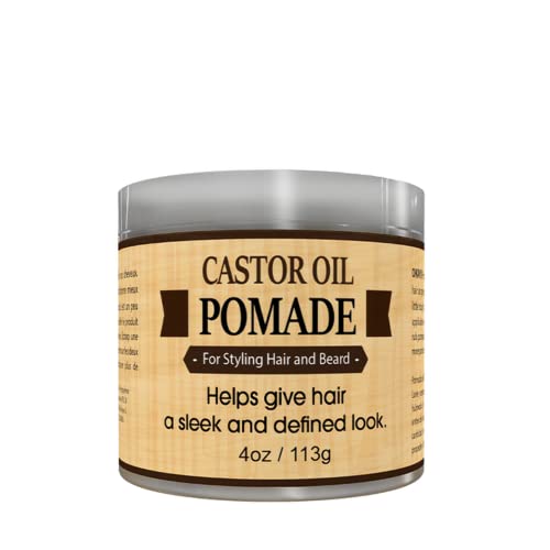 OKAY-MEN Castor Oil Pomade - All-Day Moisture, Sleek Styling - 4oz