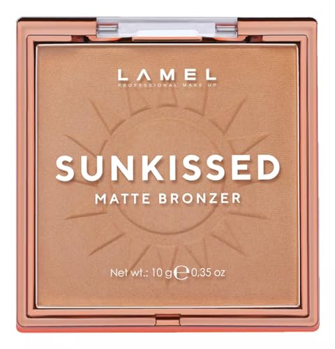 LAMEL Sunkissed Matte Bronzer - Long Lasting, Hypoallergenic, Vegan Formula - 0.35oz