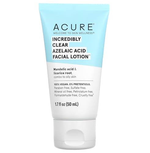 ACURE Azelaic Acid Facial Cleanser - Gentle Exfoliation for Even Tone, Licorice Root - 1.7 fl oz