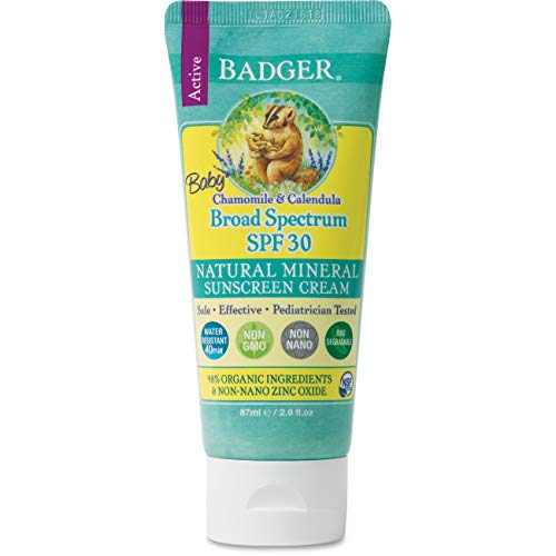 Badger SPF 30 Baby Sunscreen - Broad Spectrum, Water Resistant, Organic Ingredients - 2.9 fl oz