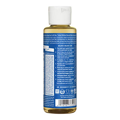 Dr. Bronner's Body Soap - Organic & Fair Trade, Multi-Purpose Uses - Peppermint, 4 oz