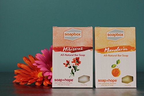 SoapBox Soaps All-Natural Bar Soap - Vegan & Cruelty-Free, Hibiscus Scent - 5oz, Donates 1 Bar