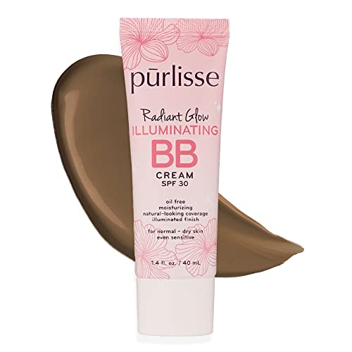 pūrlisse BB Cream - Hydrating with SPF 30, Moisture-Retaining Ingredients, 1.4 Fl Oz (Deep)