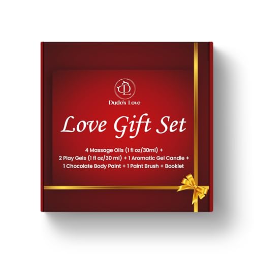 Love Gift Set for Women - Organic Massage Oils, Chocolate Body Paint & Candle - Travel Kit