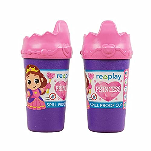 Re-Play Sippy Cup Set - Durable, Easy-Clean Silicone Valve, Made from Recycled Milk Jugs - 2 Pack