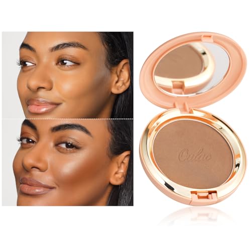 Oulac Shimmer Bronzer Powder - Natural Glow, Long-Lasting, Vegan & Cruelty-Free - 0.35oz