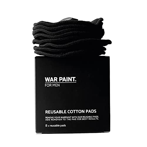 War Paint for Men Makeup Remover Pads - Vegan, Cruelty-Free, Gentle Bamboo & Cotton - 8 Pack