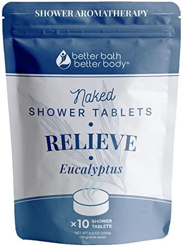 Better Bath Better Body Shower Steamer - Eucalyptus Aromatherapy, Natural Ingredients - 10 Tabs