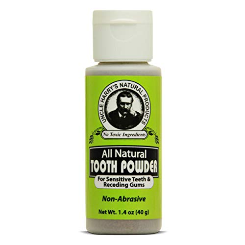 Uncle Harry's Natural Tooth Powder - Soothes Sensitive Teeth, Herbal Formula, Fluoride-Free - 1.1oz