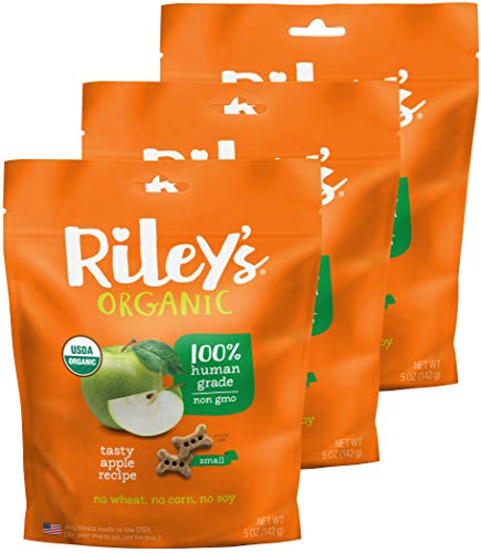 Riley's Organics Dog Treats - USDA Organic, Non-GMO, Promotes Healthy Vision - 5oz, 3 Pack