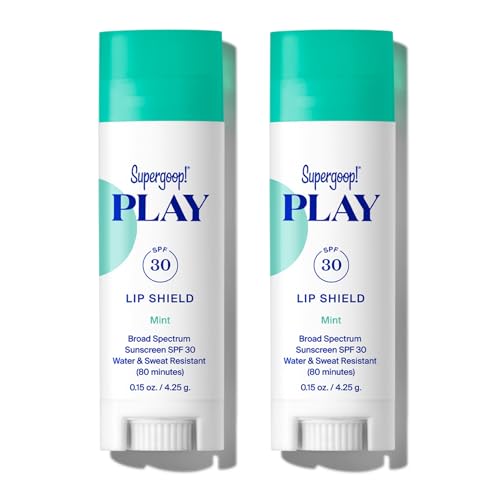 Supergoop! PLAY Lip Shield SPF 30 - Hydrating Protection with Coconut & Avocado Oils - 2-Pack