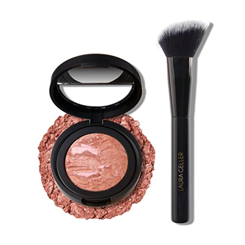 Laura Geller Baked Blush-n-Brighten - Radiant Color, Antioxidant Infused - Pink Grapefruit 2pc Set