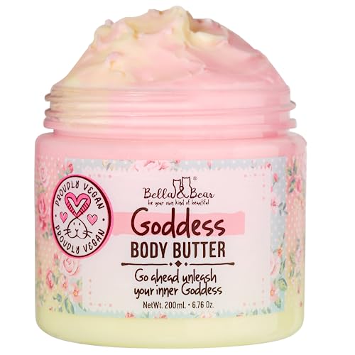 Bella & Bear Goddess Body Butter - Deep Hydration, Natural Ingredients, Non-Greasy - 8oz