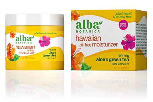 Alba Botanica Moisturizer - Hydrates & Refines Pores, Vegetarian Formula - 3oz Aloe & Green Tea