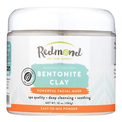 Redmond Clay Bentonite Clay - Soothing Facial Mask, Natural Skin Treatment - 10oz (4 Pack)