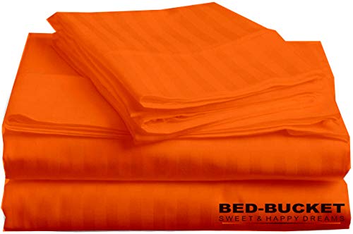 Bed-Bucket King/Cal-King Bed Sheet Set - 100% Natural Cotton, Hypoallergenic, Fade Resistant - 4pc