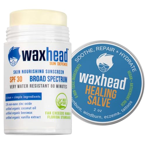 Waxhead Sunscreen Stick - Broad Spectrum Protection, Non-Nano Zinc Oxide, Biodegradable - 2.5oz