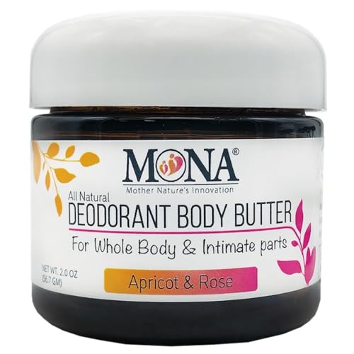 MONA Body Butter - Moisturizing Deodorant Cream for All, No Aluminum or Synthetic Fragrance - 2oz